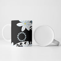 Cook Islands Maori Language Week Ceramic Mug Tiare Maori Kuki Airani Blue Pattern LT22 - Polynesian Pride