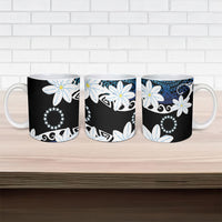 Cook Islands Maori Language Week Ceramic Mug Tiare Maori Kuki Airani Blue Pattern LT22 - Polynesian Pride