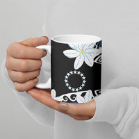 Cook Islands Maori Language Week Ceramic Mug Tiare Maori Kuki Airani Blue Pattern LT22 - Polynesian Pride