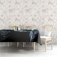 Cook Islands Maori Language Week Tablecloth Tiare Maori Kuki Airani Blue Pattern LT22 - Polynesian Pride