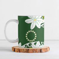 Cook Islands Maori Language Week Ceramic Mug Tiare Maori Kuki Airani Green Pattern LT22 Green - Polynesian Pride
