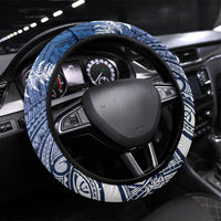Cycling New Zealand Steering Wheel Cover Aotearoa Map Fern Maori Pattern