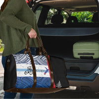 Personalised Cycling New Zealand Travel Bag Aotearoa Map Fern Maori Pattern