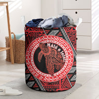 Tonga Language Week Laundry Basket Heilala Turtle Malo E Lelei LT22 Red - Polynesian Pride