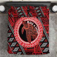 Tonga Language Week Bedding Set Heilala Turtle Malo E Lelei LT22 Red - Polynesian Pride