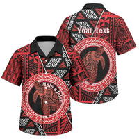 Personalised Tonga Language Week Family Matching Summer Maxi Dress and Hawaiian Shirt Heilala Turtle Malo E Lelei LT22 Son's Shirt Red - Polynesian Pride