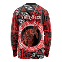 Personalised Tonga Language Week Long Sleeve Shirt Heilala Turtle Malo E Lelei LT22 - Polynesian Pride