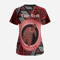 Personalised Tonga Language Week Scrub Top Heilala Turtle Malo E Lelei LT22 - Polynesian Pride