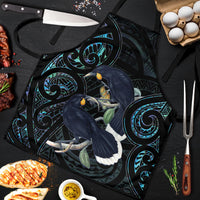 New Zealand Huia Bird Apron Paua Shell Maori Pattern