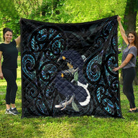 New Zealand Huia Bird Quilt Paua Shell Maori Pattern
