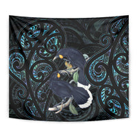 New Zealand Huia Bird Tapestry Paua Shell Maori Pattern
