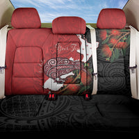 Kiwi New Zealand Personalised Back Car Seat Cover NZ Map Pohutukawa Fern Maori Pattern