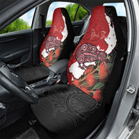 Kiwi New Zealand Personalised Car Seat Cover NZ Map Pohutukawa Fern Maori Pattern