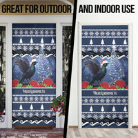 New Zealand Tui Bird Christmas Door Cover Pohutukawa Xmas Tree Meri Kirihimete LT22 - Polynesian Pride
