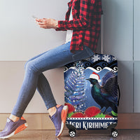 New Zealand Tui Bird Christmas Luggage Cover Pohutukawa Xmas Tree Meri Kirihimete LT22 - Polynesian Pride