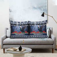 New Zealand Tui Bird Christmas Pillow Cover Pohutukawa Xmas Tree Meri Kirihimete LT22 - Polynesian Pride