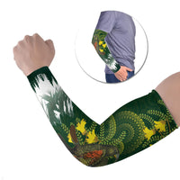 Kea Bird Kowhai New Zealand Arm Sleeves Mountain Landscape Maori Art LT22 Set of 2 Green - Polynesian Pride