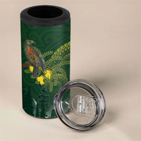 Kea Bird Kowhai New Zealand 4 in 1 Can Cooler Tumbler Mountain Landscape Maori Art LT22 - Polynesian Pride