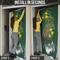Kea Bird Kowhai New Zealand Door Cover Mountain Landscape Maori Art LT22 - Polynesian Pride