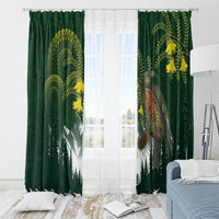Kea Bird Kowhai New Zealand Window Curtain Mountain Landscape Maori Art