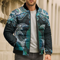 New Zealand Kotiate Weapon Bomber Puffer Jacket Aotearoa Mango Paua Shell Maori Pattern LT22 - Polynesian Pride