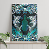 New Zealand Kotiate Weapon Canvas Wall Art Aotearoa Mango Paua Shell Maori Pattern LT22 - Polynesian Pride