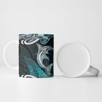 New Zealand Kotiate Weapon Ceramic Mug Aotearoa Mango Paua Shell Maori Pattern LT22 - Polynesian Pride