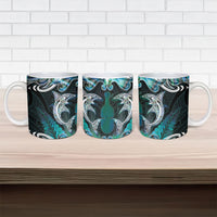 New Zealand Kotiate Weapon Ceramic Mug Aotearoa Mango Paua Shell Maori Pattern LT22 - Polynesian Pride