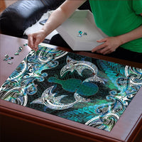 New Zealand Kotiate Weapon Puzzle Aotearoa Mango Paua Shell Maori Pattern LT22 - Polynesian Pride