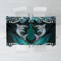 New Zealand Kotiate Weapon Tablecloth Aotearoa Mango Paua Shell Maori Pattern LT22 Blue - Polynesian Pride