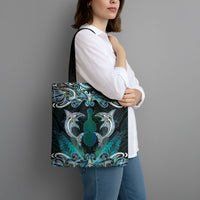 New Zealand Kotiate Weapon Tote Bag Aotearoa Mango Paua Shell Maori Pattern LT22 - Polynesian Pride