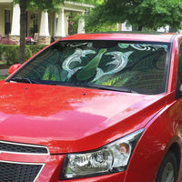 New Zealand Mere Pounamu Weapon Auto Sun Shade Aotearoa Mango Paua Shell Maori Pattern LT22 - Polynesian Pride