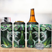 New Zealand Mere Pounamu Weapon 4 in 1 Can Cooler Tumbler Aotearoa Mango Paua Shell Maori Pattern LT22 - Polynesian Pride