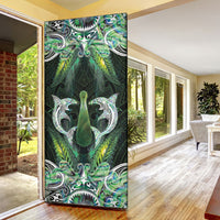 New Zealand Mere Pounamu Weapon Door Cover Aotearoa Mango Paua Shell Maori Pattern LT22 - Polynesian Pride