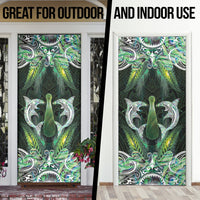 New Zealand Mere Pounamu Weapon Door Cover Aotearoa Mango Paua Shell Maori Pattern LT22 - Polynesian Pride