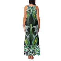 New Zealand Mere Pounamu Weapon Family Matching Tank Maxi Dress and Hawaiian Shirt Aotearoa Mango Paua Shell Maori Pattern LT22 - Polynesian Pride