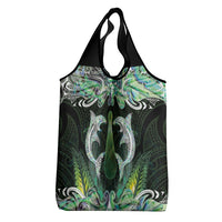 New Zealand Mere Pounamu Weapon Grocery Bag Aotearoa Mango Paua Shell Maori Pattern LT22 - Polynesian Pride
