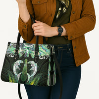 New Zealand Mere Pounamu Weapon Leather Bag Aotearoa Mango Paua Shell Maori Pattern LT22 - Polynesian Pride