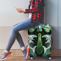 New Zealand Mere Pounamu Weapon Luggage Cover Aotearoa Mango Paua Shell Maori Pattern LT22 - Polynesian Pride