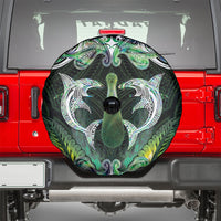 New Zealand Mere Pounamu Weapon Spare Tire Cover Aotearoa Mango Paua Shell Maori Pattern LT22 - Polynesian Pride