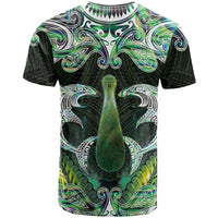 New Zealand Mere Pounamu Weapon T Shirt Aotearoa Mango Paua Shell Maori Pattern LT22 - Polynesian Pride