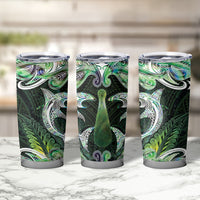 New Zealand Mere Pounamu Weapon Tumbler Cup Aotearoa Mango Paua Shell Maori Pattern LT22 - Polynesian Pride