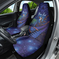 Takahe New Zealand Personalised Car Seat Cover Harakeke Silver Fern Maori Pattern