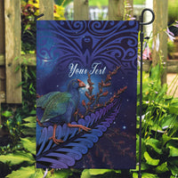 Takahe New Zealand Personalised Garden Flag Harakeke Silver Fern Maori Pattern