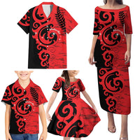 New Zealand Matariki Family Matching Puletasi and Hawaiian Shirt Maori New Year Koru Pattern LT22 - Polynesian Pride