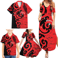New Zealand Matariki Family Matching Summer Maxi Dress and Hawaiian Shirt Maori New Year Koru Pattern LT22 - Polynesian Pride