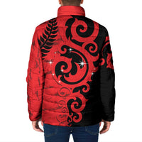 New Zealand Matariki Padded Jacket Maori New Year Koru Pattern