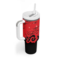 New Zealand Matariki Tumbler With Handle Maori New Year Koru Pattern