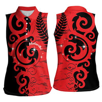 New Zealand Matariki Women Sleeveless Polo Shirt Maori New Year Koru Pattern LT22 - Polynesian Pride