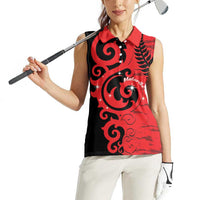 New Zealand Matariki Women Sleeveless Polo Shirt Maori New Year Koru Pattern LT22 - Polynesian Pride
